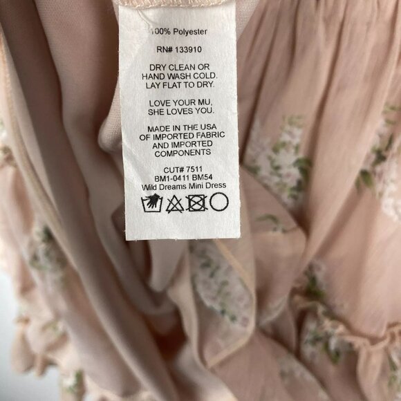 Show Me Your MuMu Pink Floral Coquette Ruffle Mumu Mini Dress - Picture 10 of 10